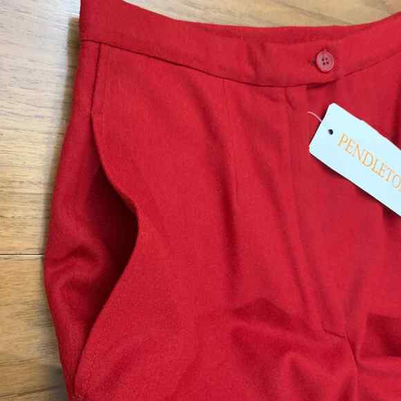 Pendleton Pants Size 8 Vintage 70s Red Wool NWT New Small Classic - Picture 5 of 13